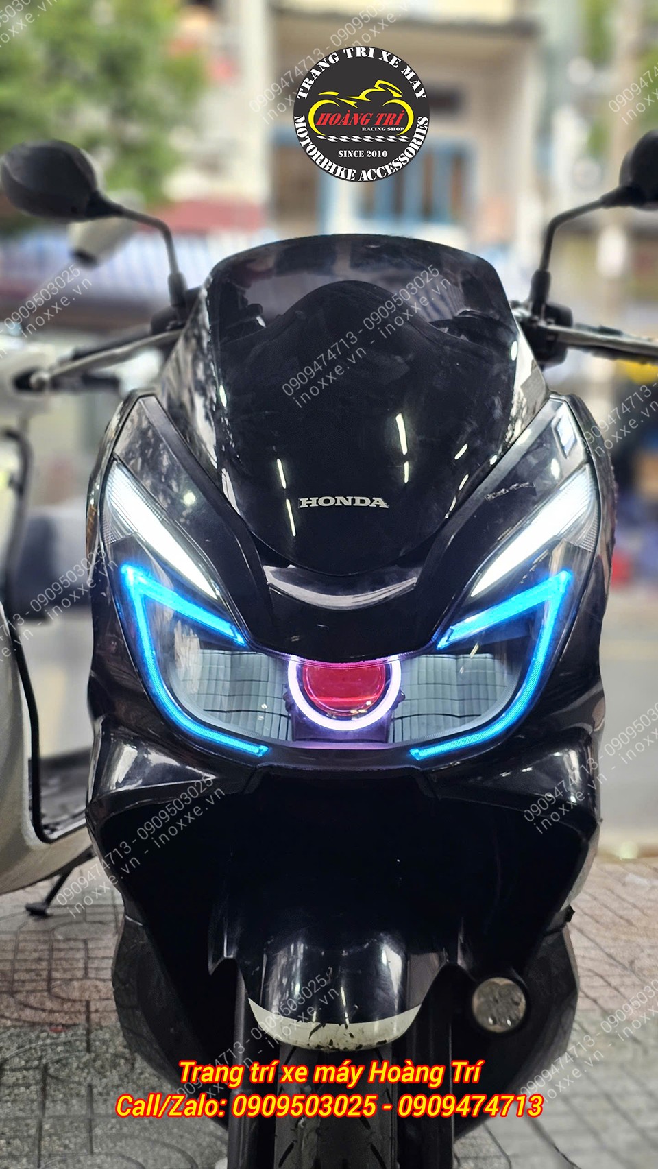 Độ đèn bi cầu PCX